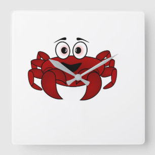 Crab Fyrkantig Klocka