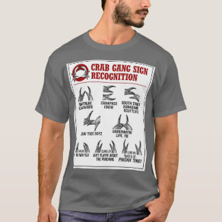 Crab Gang Signs-diagram T Shirt