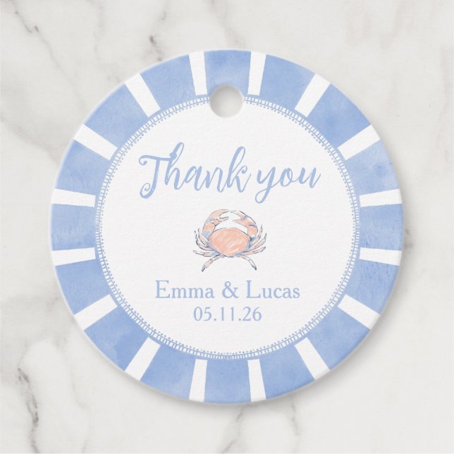 crab gåvor etiketter (Framsida)