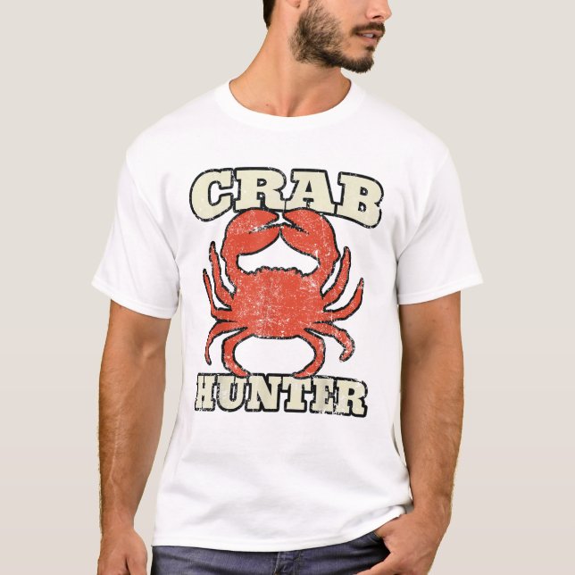 Crab Hunter Seafood Hunting T Shirt (Framsida)