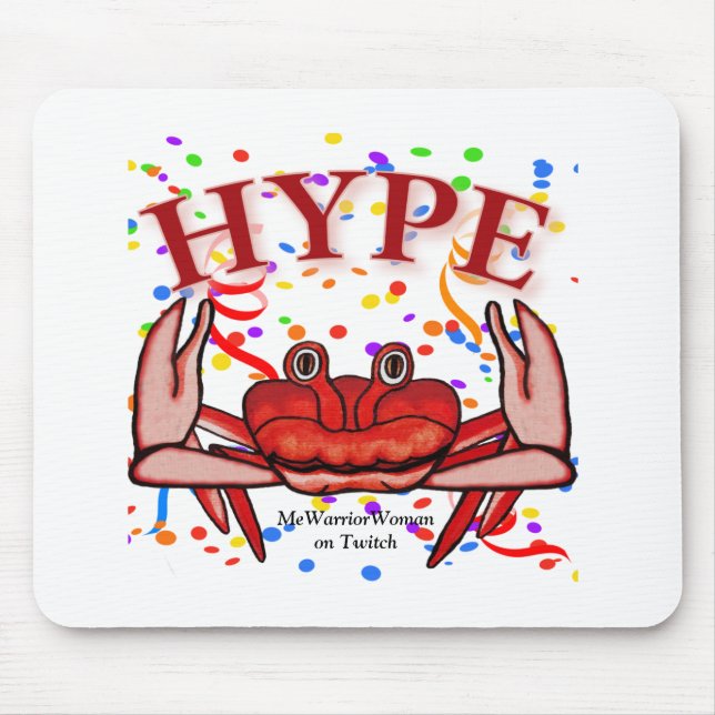 Crab Hype, MeWarriorWoman på Twitch Musmatta (Framsidan)