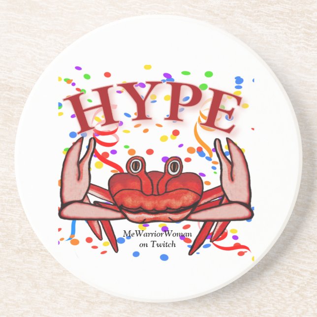 Crab Hype, MeWarriorWoman på Twitch Underlägg (Framsidan)
