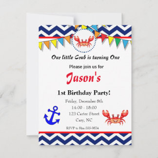 Crab-illustrationsinbjudan Inbjudningar