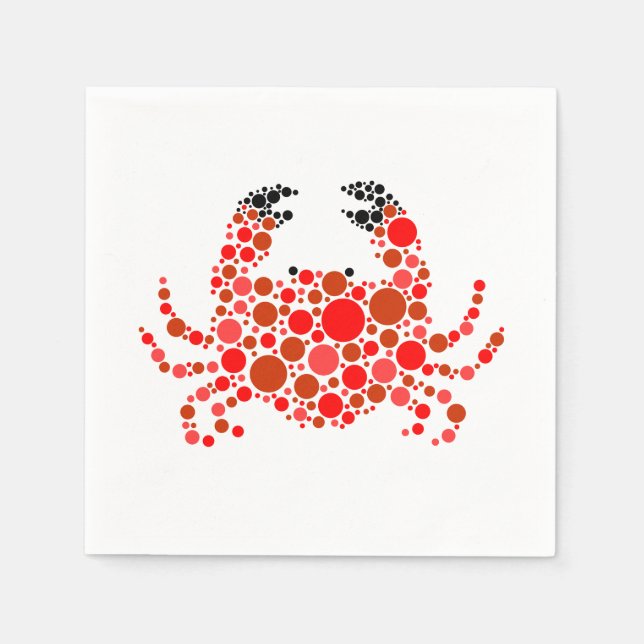 Crab in Dots Pappersservett (Framsidan)