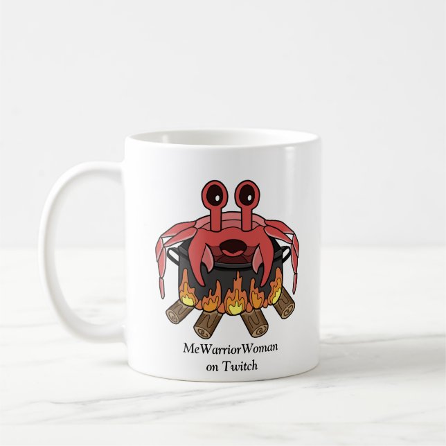 Crab in Pot, MeWarriorWoman på Twitch Kaffemugg (Vänster)