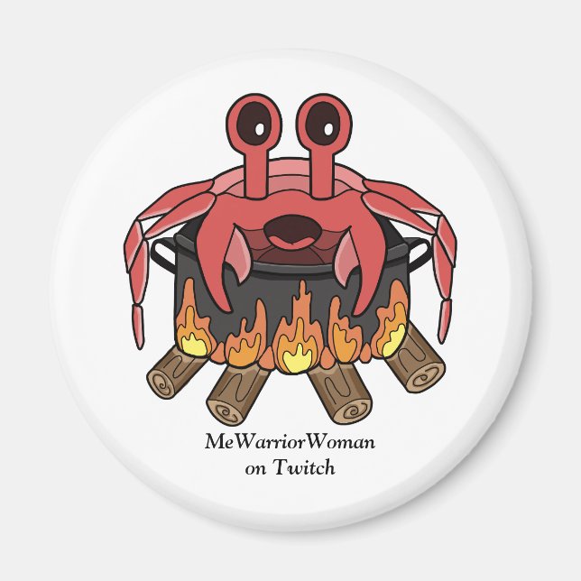 Crab in Pot, MeWarriorWoman på Twitch Magnet (Framsidan)