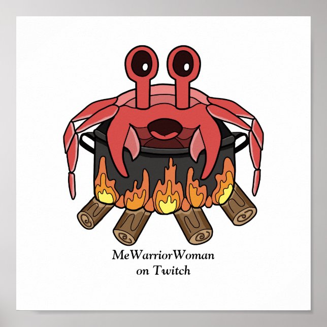Crab in Pot, MeWarriorWoman på Twitch Poster (Framsidan)