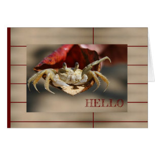 Crab in Red Löv Greeting Card Hälsningskort