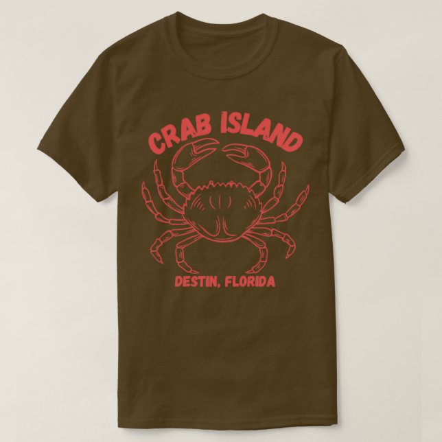 Crab Island design för Destin Florida T Shirt (Design framsida)