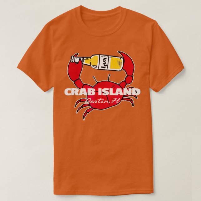 Crab Island Destin FL Party Sandbar Souvenir T Shirt (Design framsida)