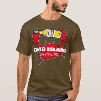 Crab Island Destin FL Party Sandbar Souvenir T Shirt