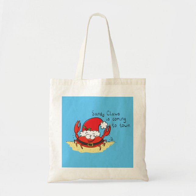 Crab jul Tropical Funny Tygkasse (Framsidan)