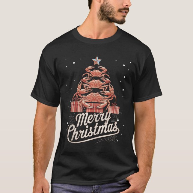 Crab Julafton Träd Crab Julgran Tanktop3 T Shirt (Framsida)