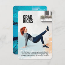 Crab Kicks Fitness Card med blå backning