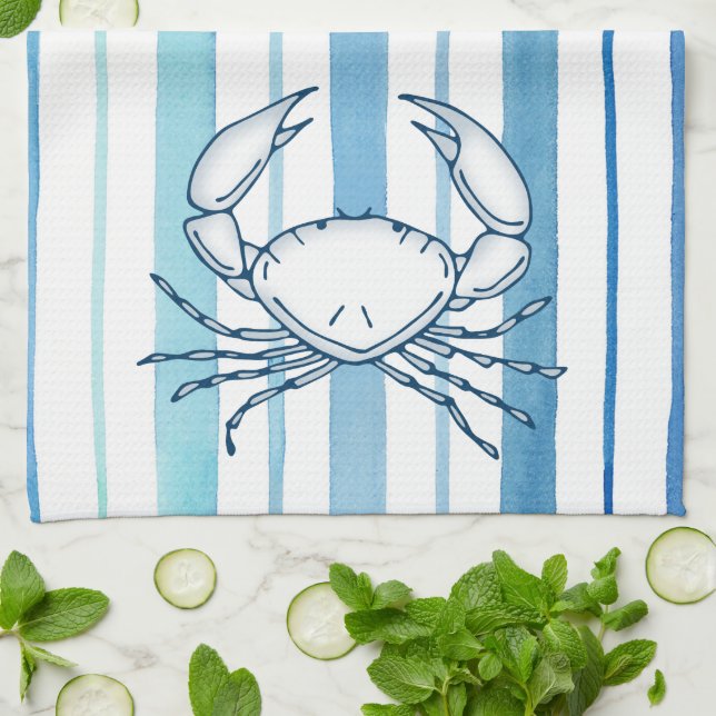 Crab Kitchen Towel Kökshandduk (Vikta)