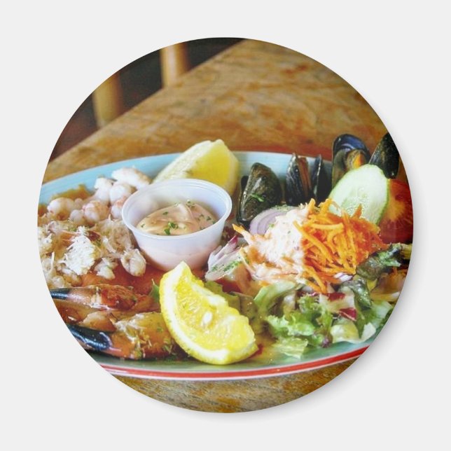 Crab Klo Lemons Salads Seafood Platters Magnet (Framsidan)