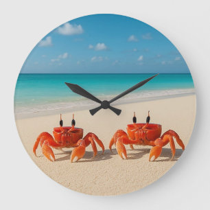 Crab Life - Tvillingkrabbor Rund väggklocka