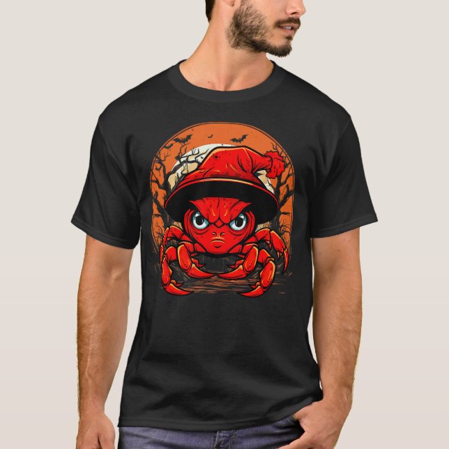Crab Lover - Crab Halloween Spooky Ghost Costume S T Shirt (Framsida)