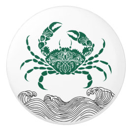 Crab Mandala Grönt Knopp
