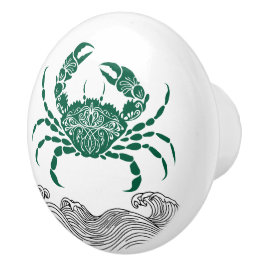 Crab Mandala Grönt Knopp