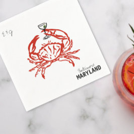 Crab Maryland Bröllop Pappersservett