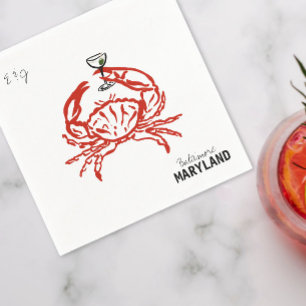 Crab Maryland Bröllop Pappersservett