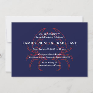 Crab Matar Party Inbjudningar