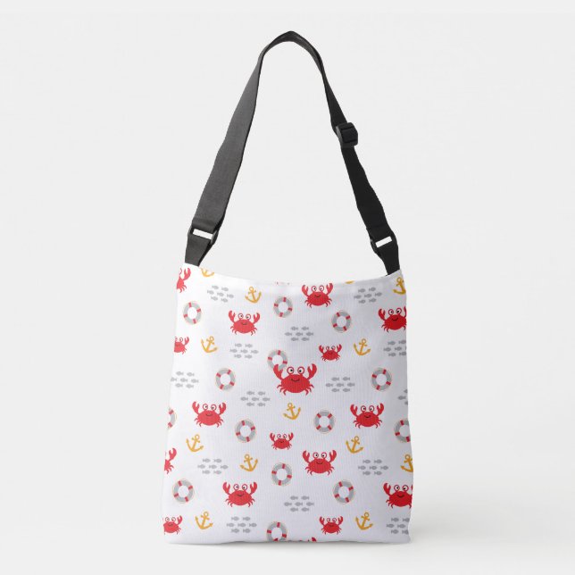Crab med livboj axelväska (Framsida)
