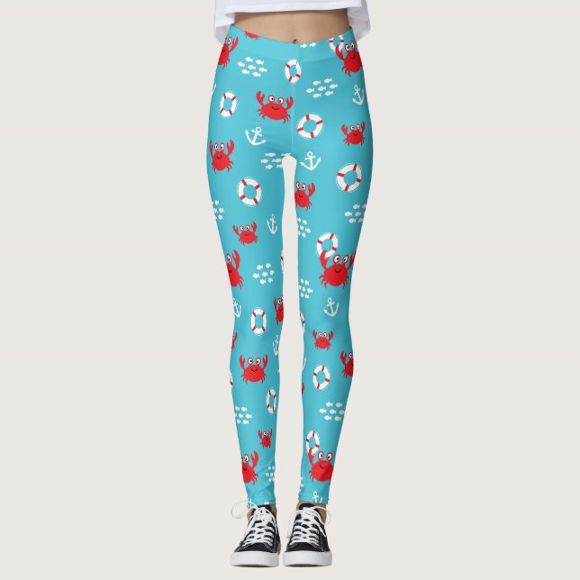 Crab med livboj leggings (Framsida)