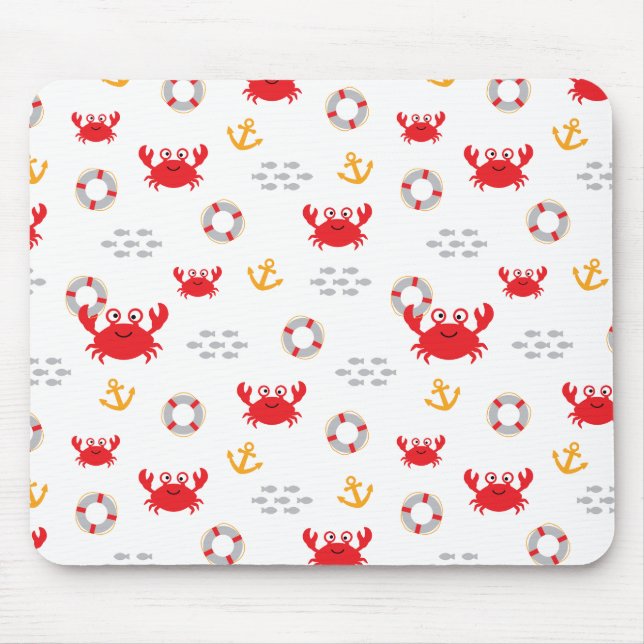 Crab med livboj musmatta (Framsidan)
