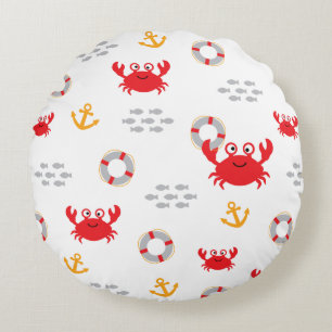 Crab med livboj rund kudde