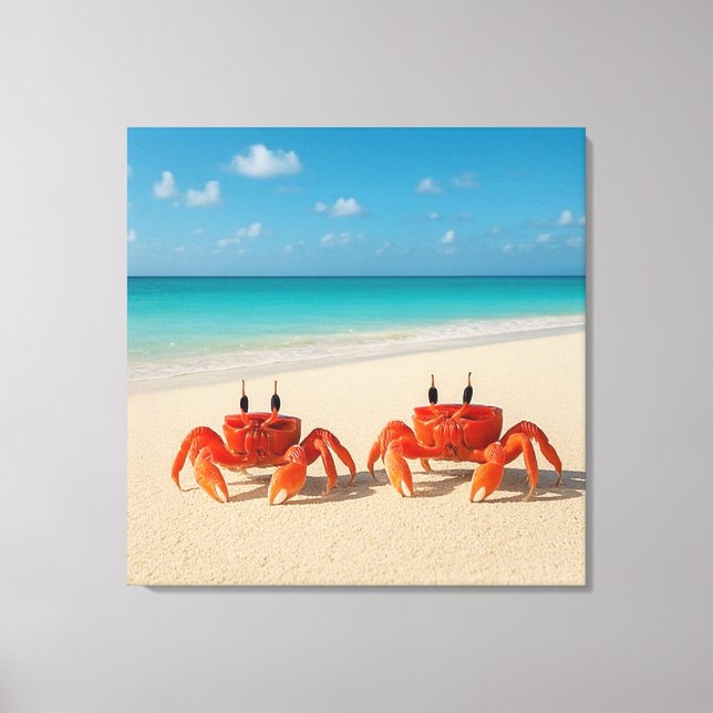 Crab mellan världar - kommer igenom canvastryck (Framsida)