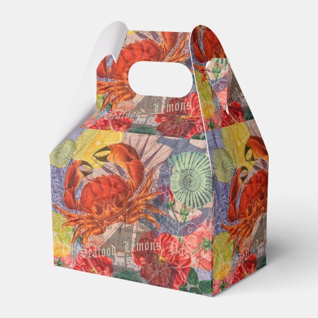 Crab Nautical Beach Seafood Art Presentaskar (Framsidan Sidan)