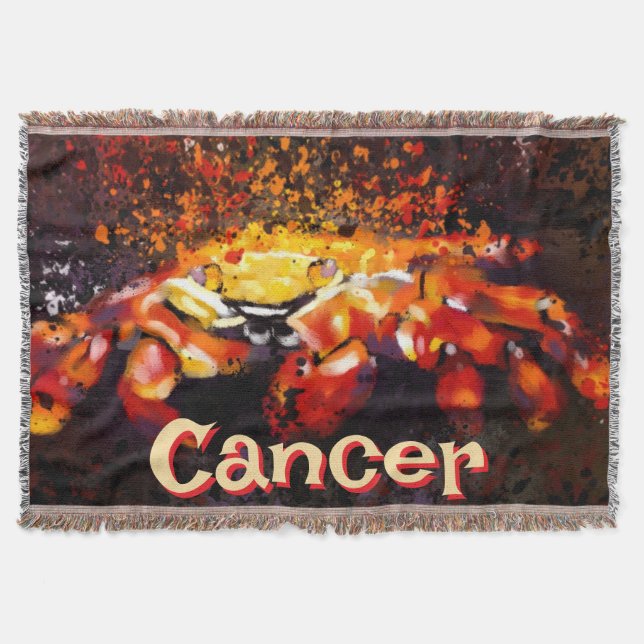 Crab Nautical Coastal Beach Cancer Personlig Filt (Framsidan)