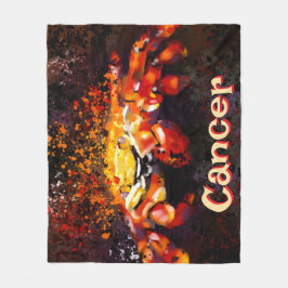Crab Nautical Coastal Beach Cancer Personlig Fleecefilt