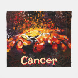 Crab Nautical Coastal Beach Cancer Personlig Fleecefilt