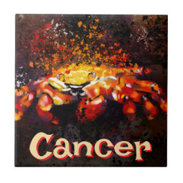 Crab Nautical Coastal Beach Cancer Personlig Kakelplatta