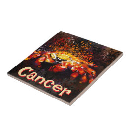 Crab Nautical Coastal Beach Cancer Personlig Kakelplatta