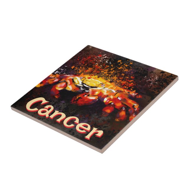 Crab Nautical Coastal Beach Cancer Personlig Kakelplatta (Sidan)