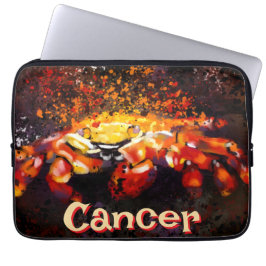 Crab Nautical Coastal Beach Cancer Personlig Laptop Fodral