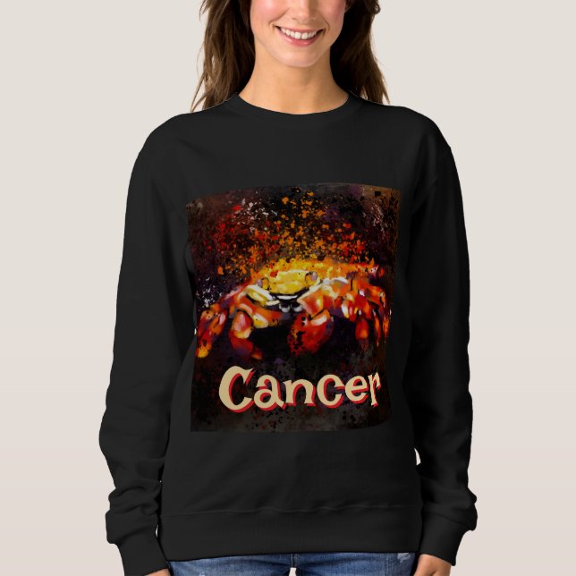 Crab Nautical Coastal Beach Cancer Personlig T Shirt (Framsida)