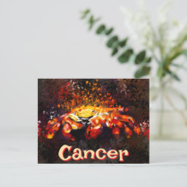 Crab Nautical Coastal Beach Cancer Personlig Vykort
