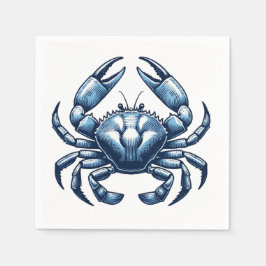 Crab Nautical Pappra Napkins Pappersservett