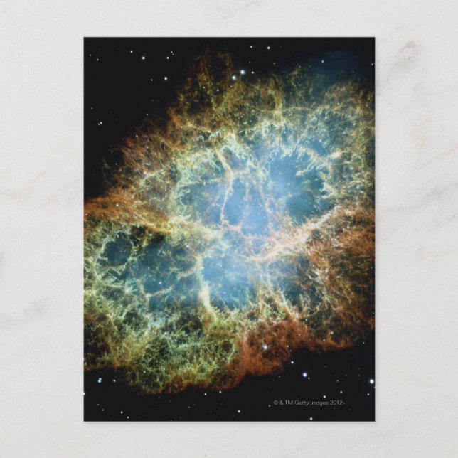 Crab Nebula 4 Vykort (Framsida)