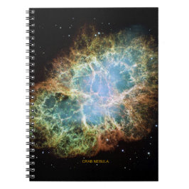 Crab Nebula Anteckningsbok Med Spiral