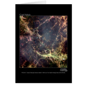 Crab Nebula Hubble Telescope Hälsningskort