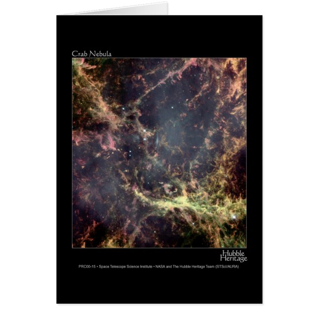 Crab Nebula Hubble Telescope Hälsningskort (Framsidan)
