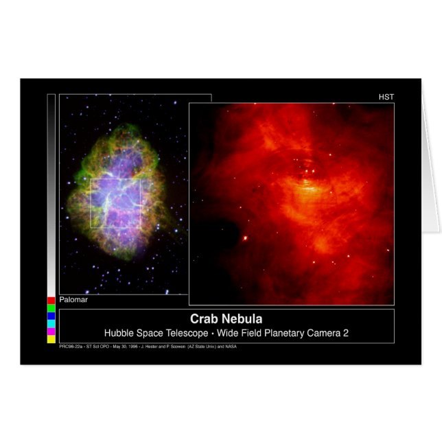 Crab Nebula Hubble Telescope Hälsningskort (Framsidan Horizontal)