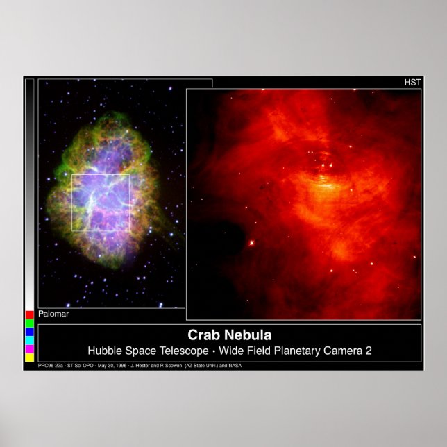 Crab Nebula Hubble Telescope Poster (Framsidan)