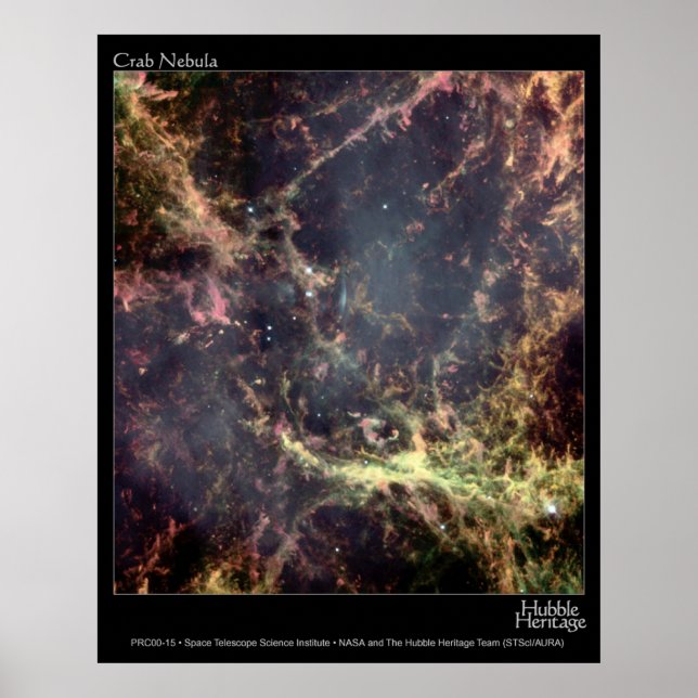 Crab Nebula Hubble Telescope Poster (Framsidan)